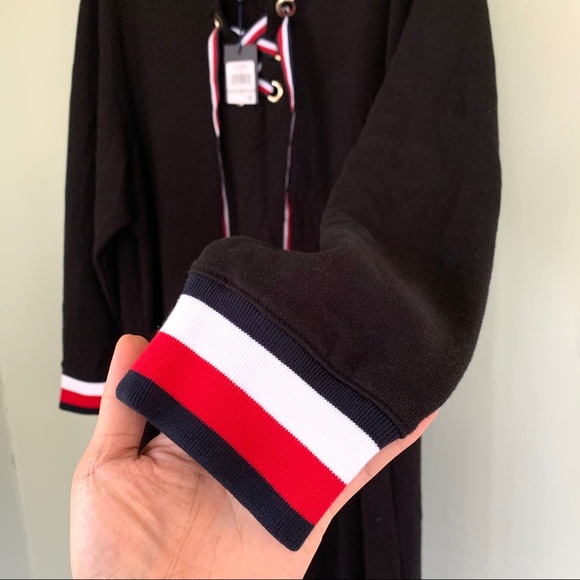 Tommy Hilfiger Plus Size Long Sleeve Lace Up Dress - Picture 6 of 12